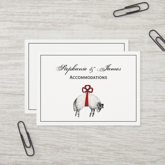 Heraldic Banded Fleece Ram Sheep Crest Emblem Business Card (Front/Back In Situ)