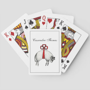 Heraldic Banded Fleece Ram Sheep Crest Emblem Playing Cards