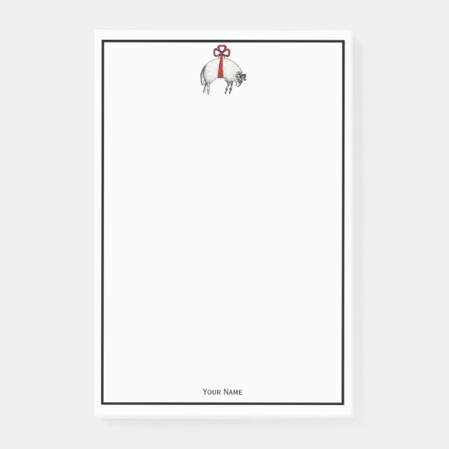 Heraldic Banded Fleece Ram Sheep Crest Emblem Post-it Notes (Front)