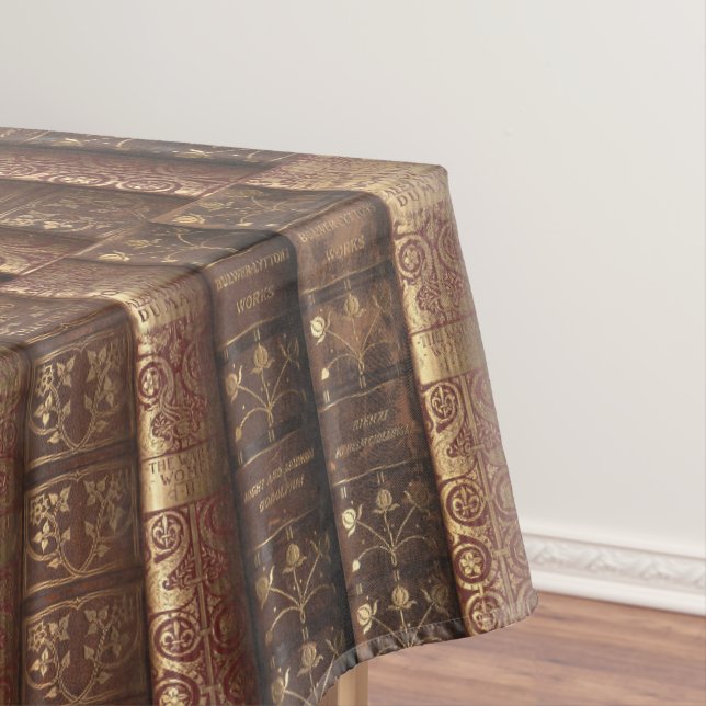 Heraldic Beautiful Book Spines (Dumas) Tablecloth (In Situ)