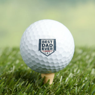 Heraldic Best Dad Ever Shield Emblem Design Golf Balls