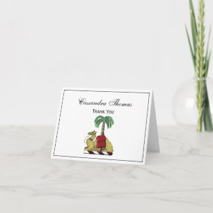 Heraldic Camel Palm Tree Colour Coat of Arms Thank You Card