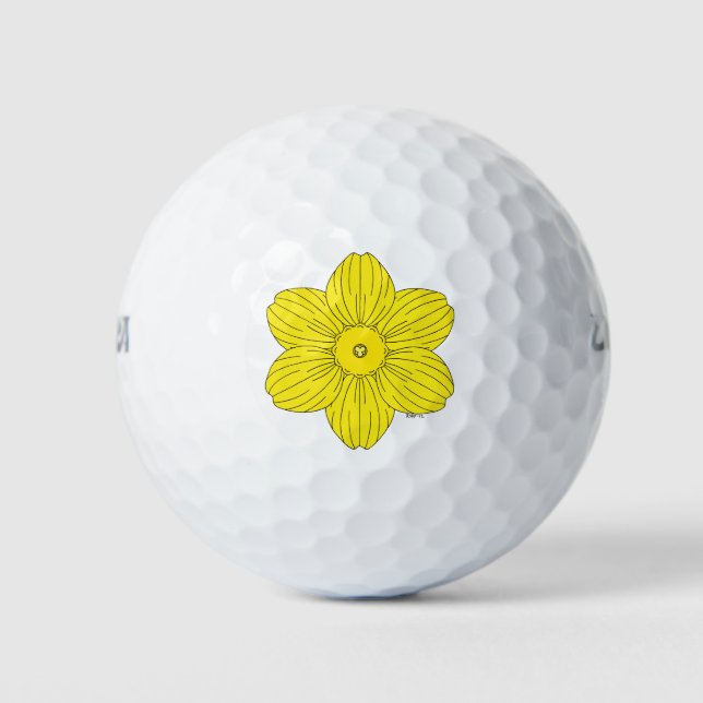 Heraldic Daffodil Golf Balls (Front)