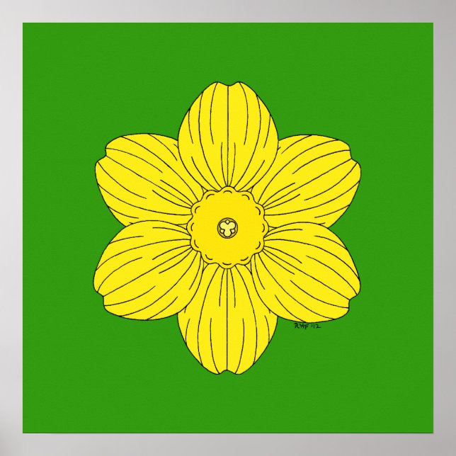 Heraldic Daffodil Poster (Front)