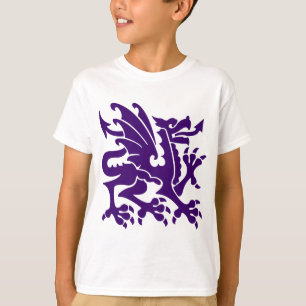 Heraldic Dragon 01 - Deep Purple T-Shirt