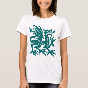 Heraldic Dragon 01 - Moss Green T-Shirt