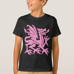 Heraldic Dragon 01 - Pink T-Shirt