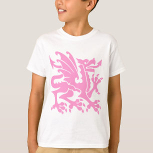 Heraldic Dragon 01 - Pink T-Shirt
