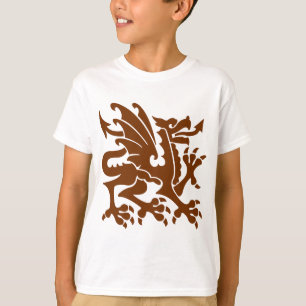 Heraldic Dragon 01 - Walnut T-Shirt