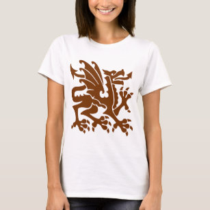 Heraldic Dragon 01 - Walnut T-Shirt