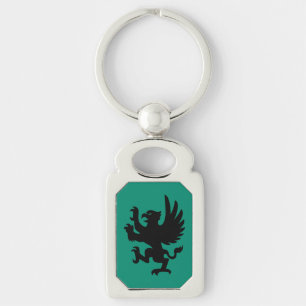 Heraldic Griffin Silhouette Keychain