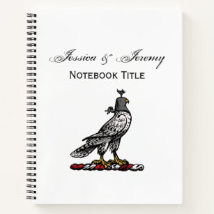 Heraldic Hunting Falcon Wearing Helmet Hood C Notebook