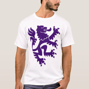 Heraldic Lion 01 - Deep Purple T-Shirt