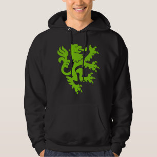 Heraldic Lion 01 - Martian Green Hoodie