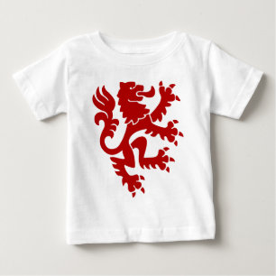 Heraldic Lion 01 - Ruby Red Baby T-Shirt