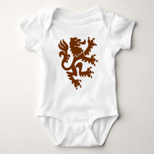 Heraldic Lion 01 - Walnut Baby Bodysuit