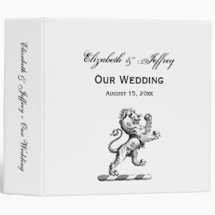 Heraldic Lion Standing Crest Emblem Binder