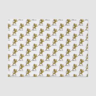 Heraldic Lion Standing Crest Emblem C Tissue Paper