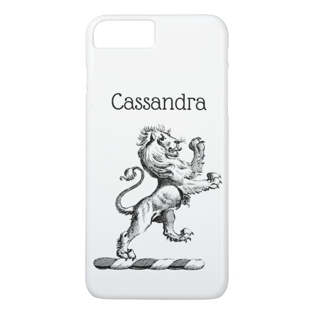 Heraldic Lion Standing Crest Emblem Case-Mate iPhone Case (Back)