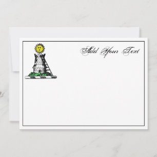 Heraldic Medieval Castle Emblem Crest Note Card