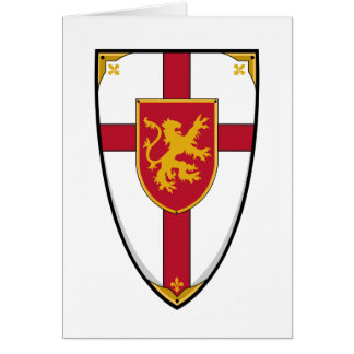 Heraldic Medieval Knights Shield Card