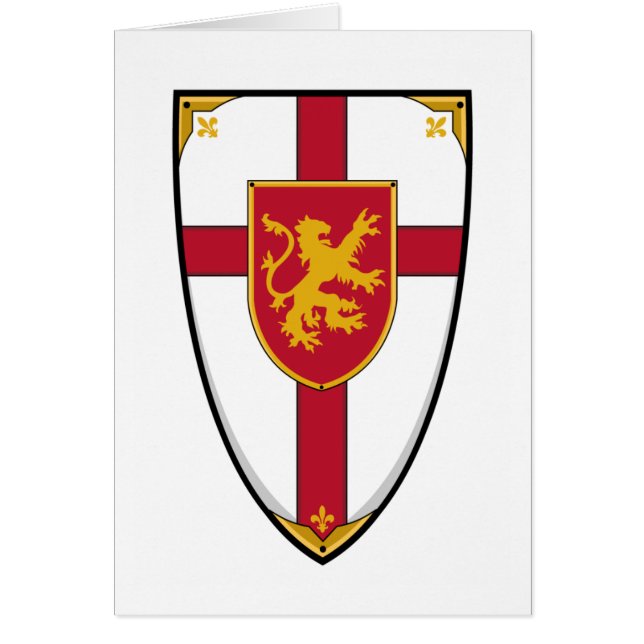 Heraldic Medieval Knights Shield Card (Front)