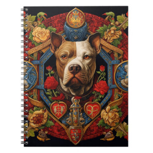 Heraldic Pitbull " Pittie " Spiral Notebook