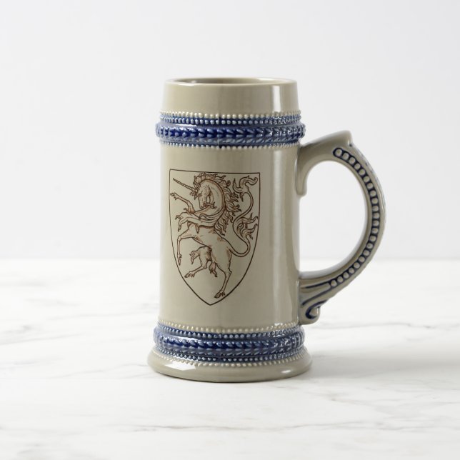 Heraldic Style Unicorn Stein (Right)