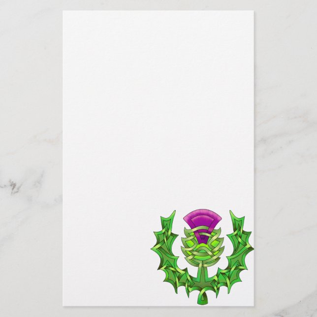 Heraldic Thistle Stationery (Front)