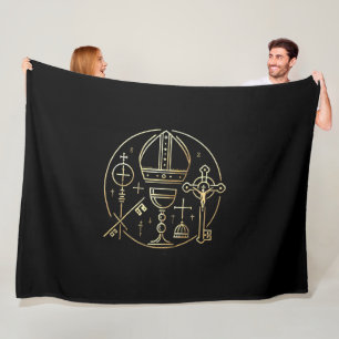 Heraldisches Symbol Papst Fleece Blanket