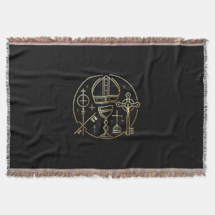 Heraldisches Symbol Papst Throw Blanket
