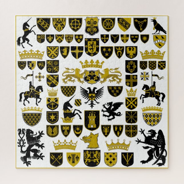 Heraldry crests, symbolic designs. jigsaw puzzle (Vertical)