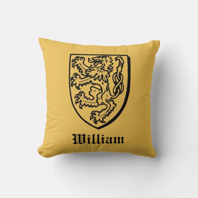 Heraldry: Lion Throw Pillow (Front)