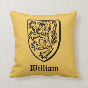 Heraldry: Lion Throw Pillow