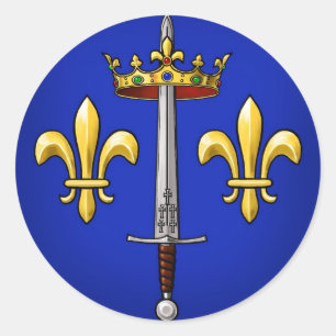 Heraldry of Joan of Arc Jeanne d'Arc Classic Round Sticker