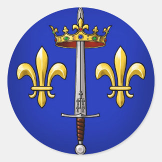 Heraldry of Joan of Arc Jeanne d'Arc Classic Round Sticker