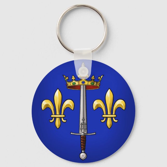 Heraldry of Joan of Arc Jeanne d'Arc Keychain (Front)