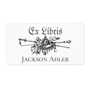 Heraldry Swords Personnalisé Ex Libris Plaque