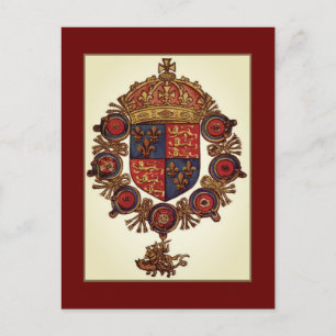 Heraldry with Crown Postcard