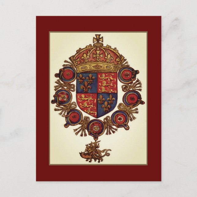 Heraldry with Crown Postcard (Front)