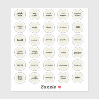 Herb and Spice Labels