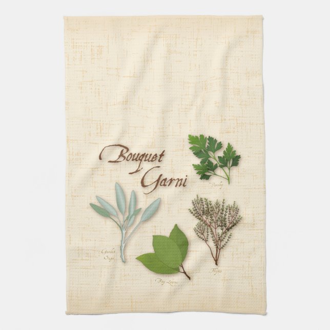 Herb Bouquet Kitchen Towel (Vertical)