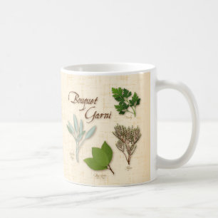 Herb Bouquet, Recipe, Bay, Thyme, Sage, Parsley Coffee Mug