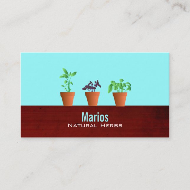 Herb Business Cards -Colour Changeable (Front)