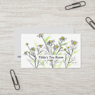 Herb Business Chamomile Tea Natural Blends Business Card