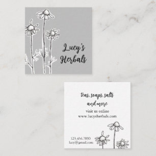 Herb Business Chamomile Tea Soap Salts Square Business Card