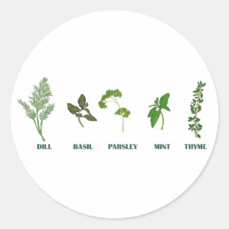 Herb Collection Classic Round Sticker
