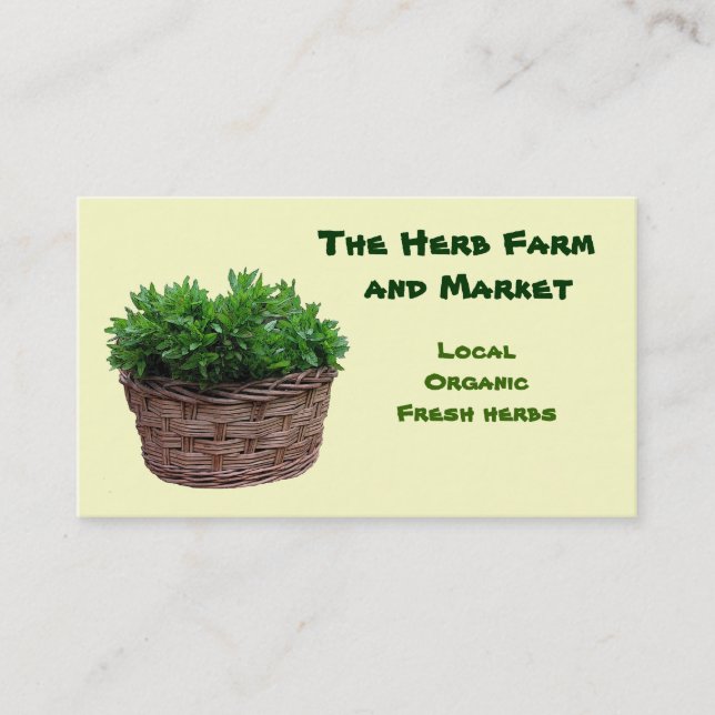 Herb Farm Market Business Card (Front)