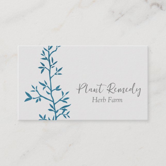 Herb Farm Medicinal Plants Illustration  Business Card (Front)