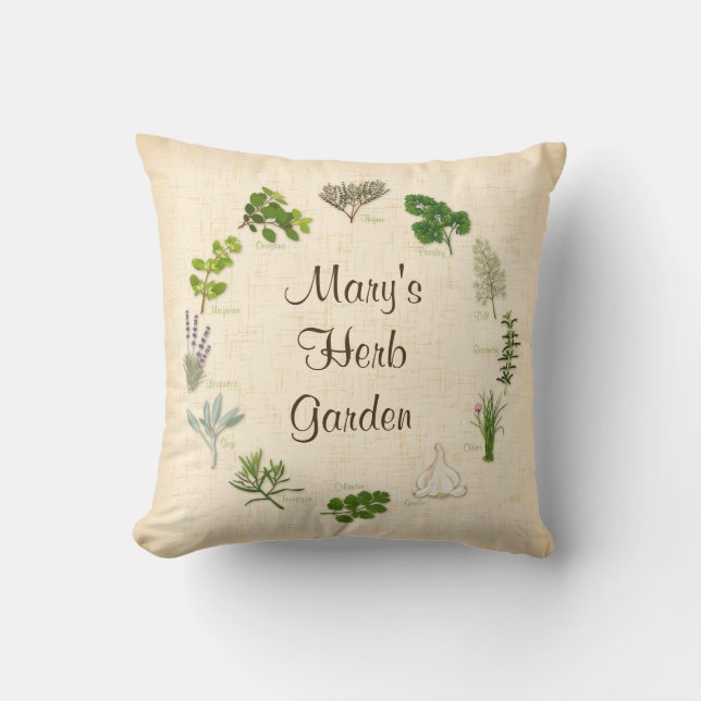 Herb Garden Dreams Pillow (Front)